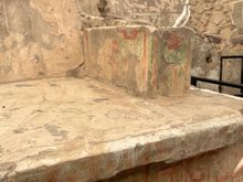 We did go down to some "underground" buildings and you can still see the original paint.  Probably a religious site...or a Sherwin-Williams store.