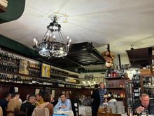 The interior of Ristorante Cesari. We happened to be seated next to a young couple, and we got a kick out of watching all their food arrive. They each ordered their own starter, their own first course, their own second course, and their own dessert! We couldn't believe how much food they ate. And they are slim! All their dishes looked yummy!