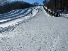 The tubing hill, from the bottom up.