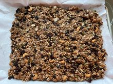 Adies granola bar recipe. Sorta. I had to improvise by using punkin seeds for the 