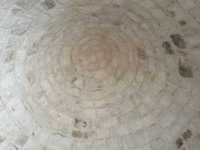 The roof over the dining area in our trullo