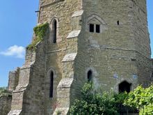 This is the large south tower and you can wall all the the way to the top.  Did I say walk?  Climb is more like it