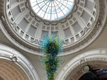 A large hanging Dale Chilhuly in the Rotunda.  The V & A is big on decorative arts