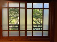 Morning at the ryokan through our window
