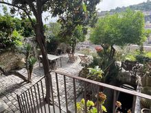 Our first view down onto the terrace