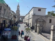 Leaving Arequipa, crossed river to Yanahuara