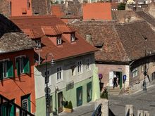 Looking down at Lower Town