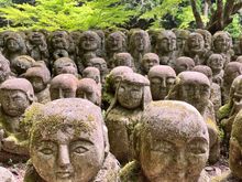 Monk stone statues at Otagi Nenbutsu-ji