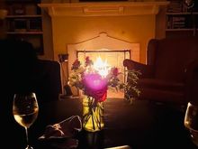 Last night after we lost power from a giant windstorm. 