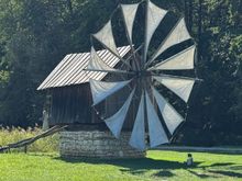 This windmill is made from cloth - very unique
