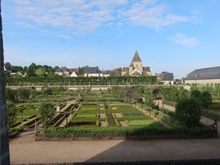 Looking at the Gardens from Chateau Villandry