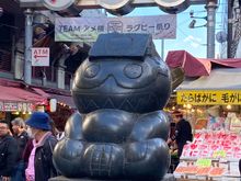 Along the bustling shopping street, Ameyoko