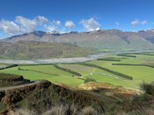 View of the valley from the farm track going to the top of the mountain