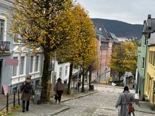 Colorful Bergen streets 