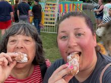 Eating zeppolis is the best part of a carnival 