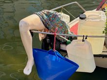 More creative decorating on one of the barges