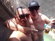 Maikel, me, and Yudith down below, having fun in our casa's swimming pool together to help stay cool. Of course more ice cold beer and Cuba Libres were involved - when are they ever not?? 