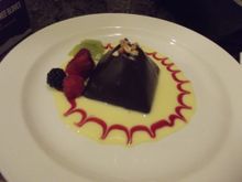 Chocolate ganache pyramid