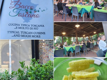 The last photo is of the little bowl of snacks they brought out for the wait.  It varied.  I've never eaten inside. Even in October, outside dining but the weather was very warm.