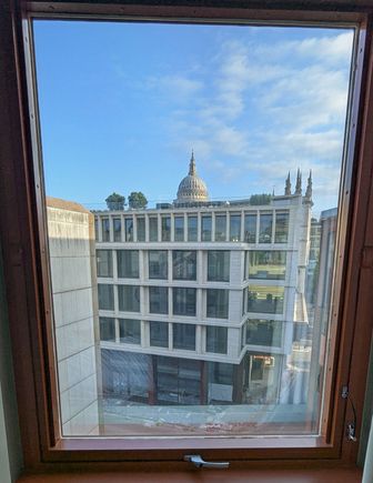 View from our bed in the hotel room