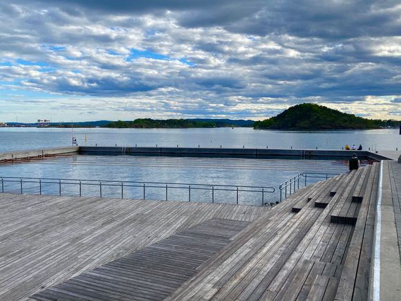 Sunning decks along side the Oslofjord