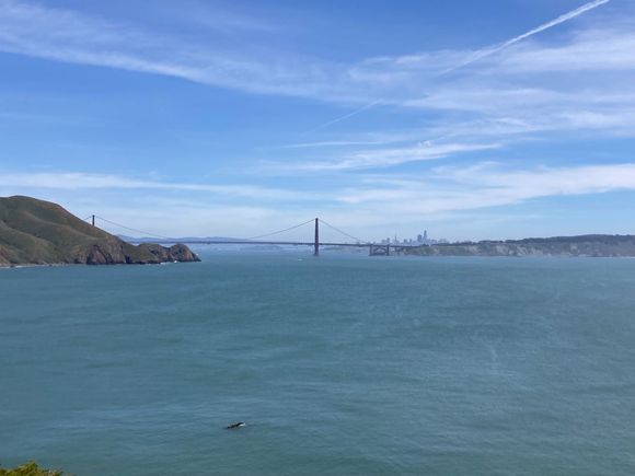 Lunch view on Point Bonita Lighthouse trail