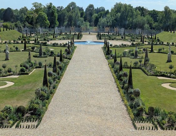 Main garden view from inside the Palace