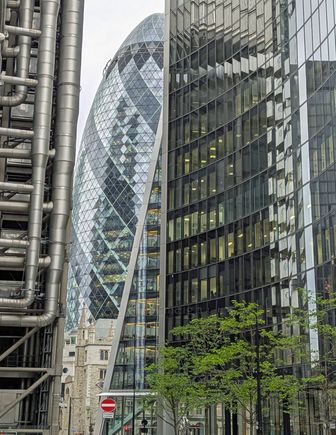 The Gherkin peeking around the corner
