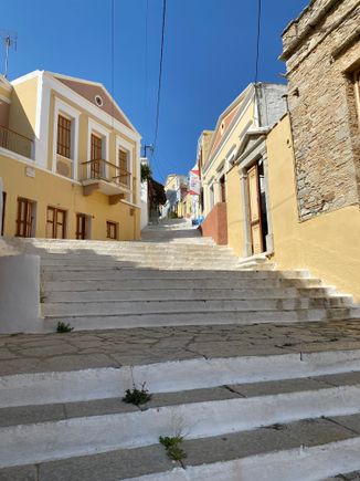 We earned our lunch climbing all these steps.
