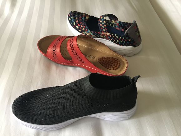 3 pairs of shoes bought yesterday