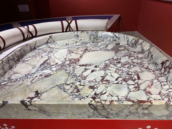 This beautiful piece of marble is believe to be from the Emperor Diocletian’s actual dining table.  Split City Museum.