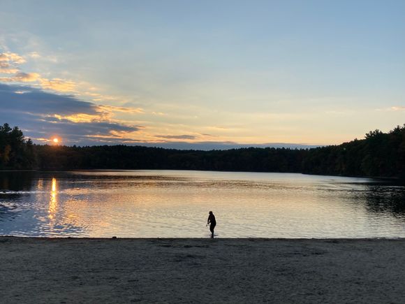 Sunset at Walden Pond