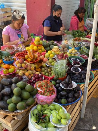 Fruit market - love the diversity!