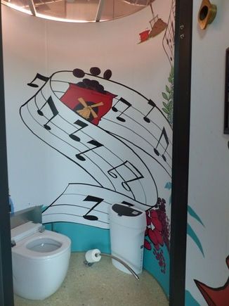 Colourful toilet, they’re all different