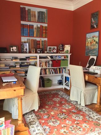 
My home office with two desks and two laptops