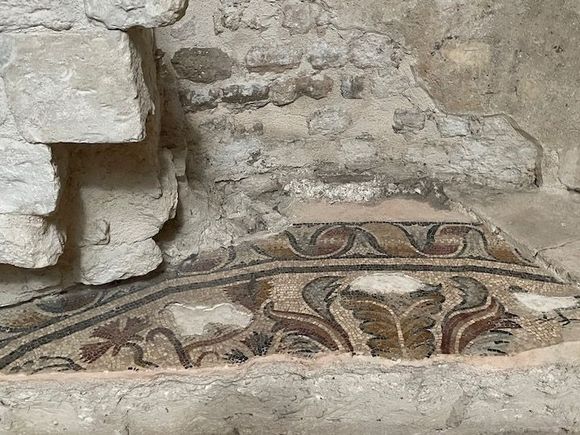 Roman columns in the baptistry date to the 5th or 6th century