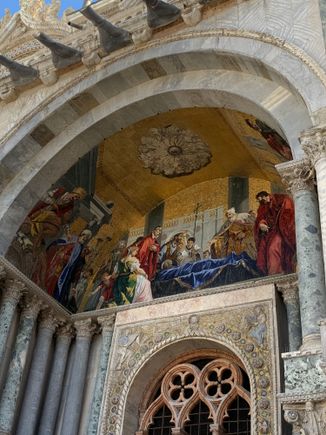 Beautiful mosaic of the transportation of St. Mark’s body from Alexandria (Egypt, not Minnesota!) to Venice.