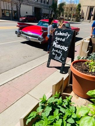 My husband’s co-worker and her German husband bought an old abandoned theatre in our downtown and turned it into a cocktail bar. It’s called The Kellergeist after the ghost that lives in the theater’s basement.  