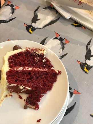 Red velvet cake. Yummy