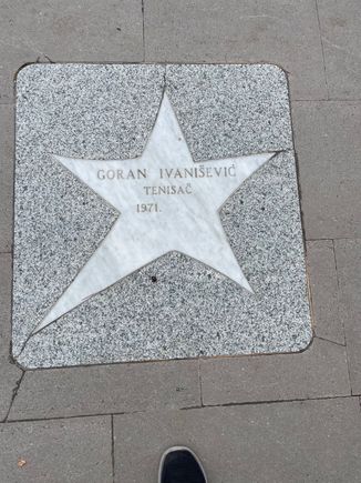 Opatija has a "Hollywood" stars Walk of Fame for famous Croatians. Goran was actually the only one I knew from his tennis days.