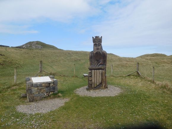 Chess piece exhibit by Uig Bay
