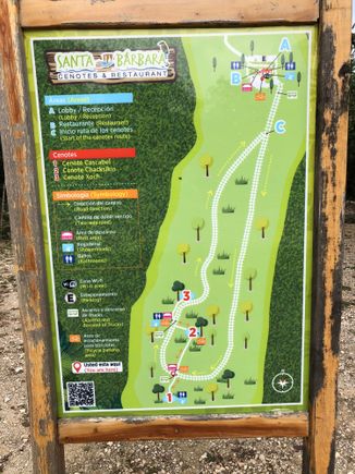 Map of cenotes near Homun