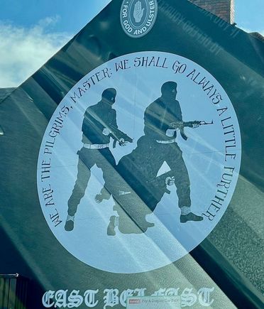 This wasn't on our tour - rather, shot out of the car on the way out of east Belfast