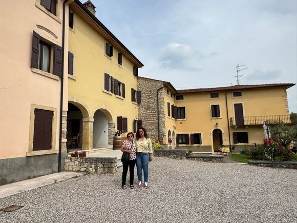 Me with our tour guide, Elissa, in front of the Corte Archi winery