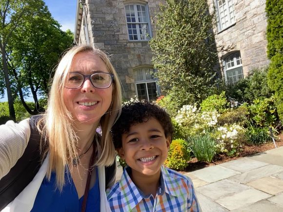 Adrienne and Jay just before the recital. 