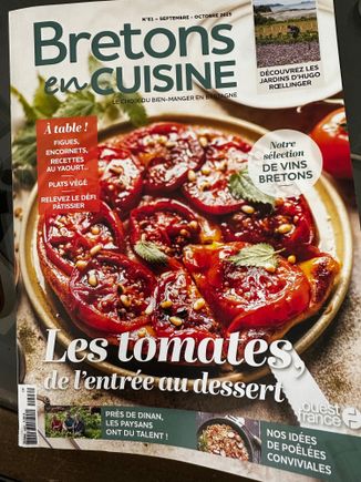 I bought a magazine this morning.  This looks amazing and hopefully someone who has tomatoes will make this!