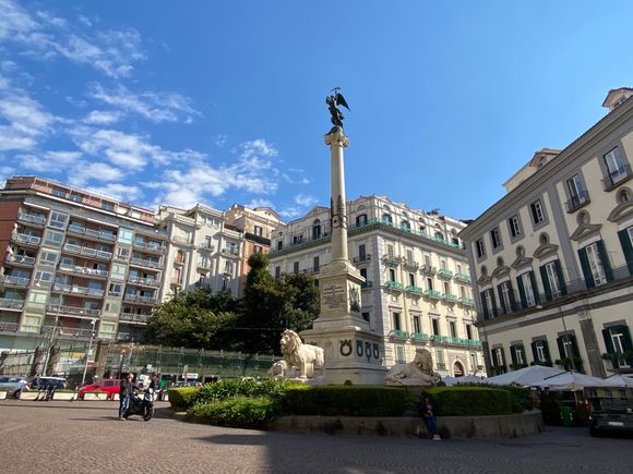 Piazza dei Martiri, with 19th C century monument dedicated to Neapolitan martyrs