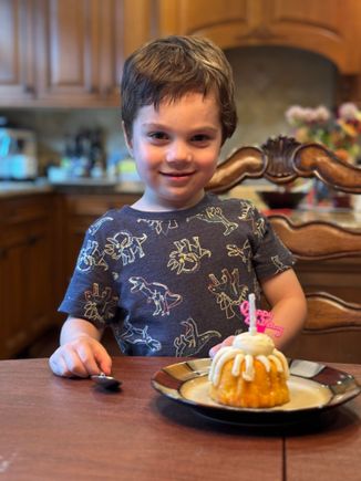 His mom was out of town on business last week and so we celebrated her birthday via FaceTime!