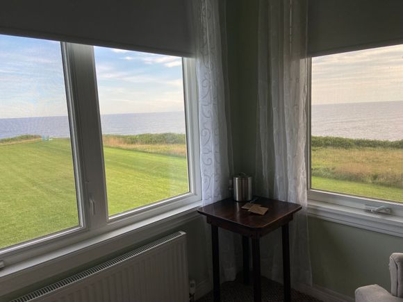 The view from our room at Johnson Shore Inn