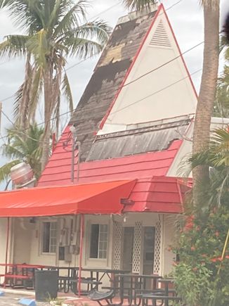 Hurricane damaged Dairy Queen 